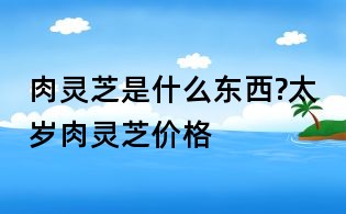 肉靈芝是什么東西?太歲肉靈芝價格
